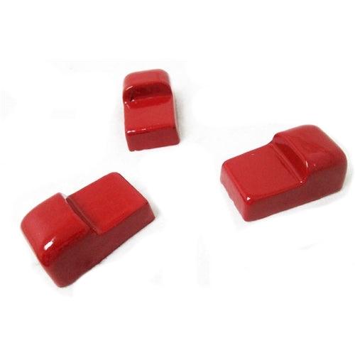 Set of 3 Red Ceramic Feet for Kamado Grills